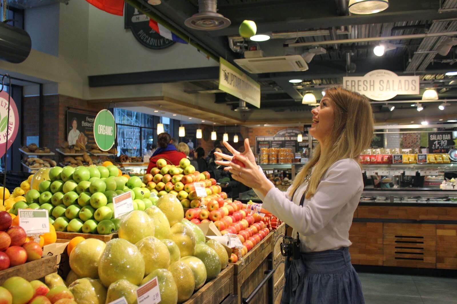 Lunch at Whole Foods Market, Piccadilly Circus