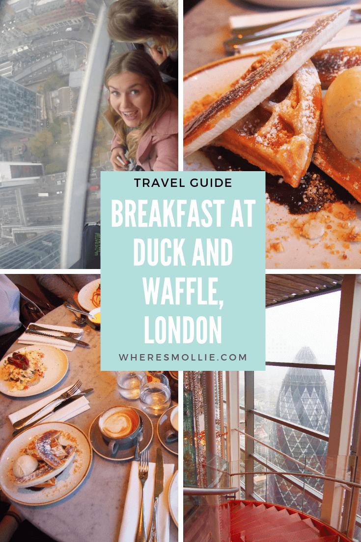 Breakfast at Duck and Waffle, Bishopsgate, London