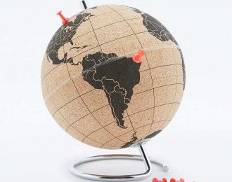 Cork Globe To Pin Your Travels