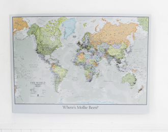 Personalised Pinnable World Wall Map