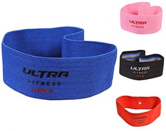 ULTRA FITNESS Hip Circle Band Premium Elastic Fabric, LATEX FREE
