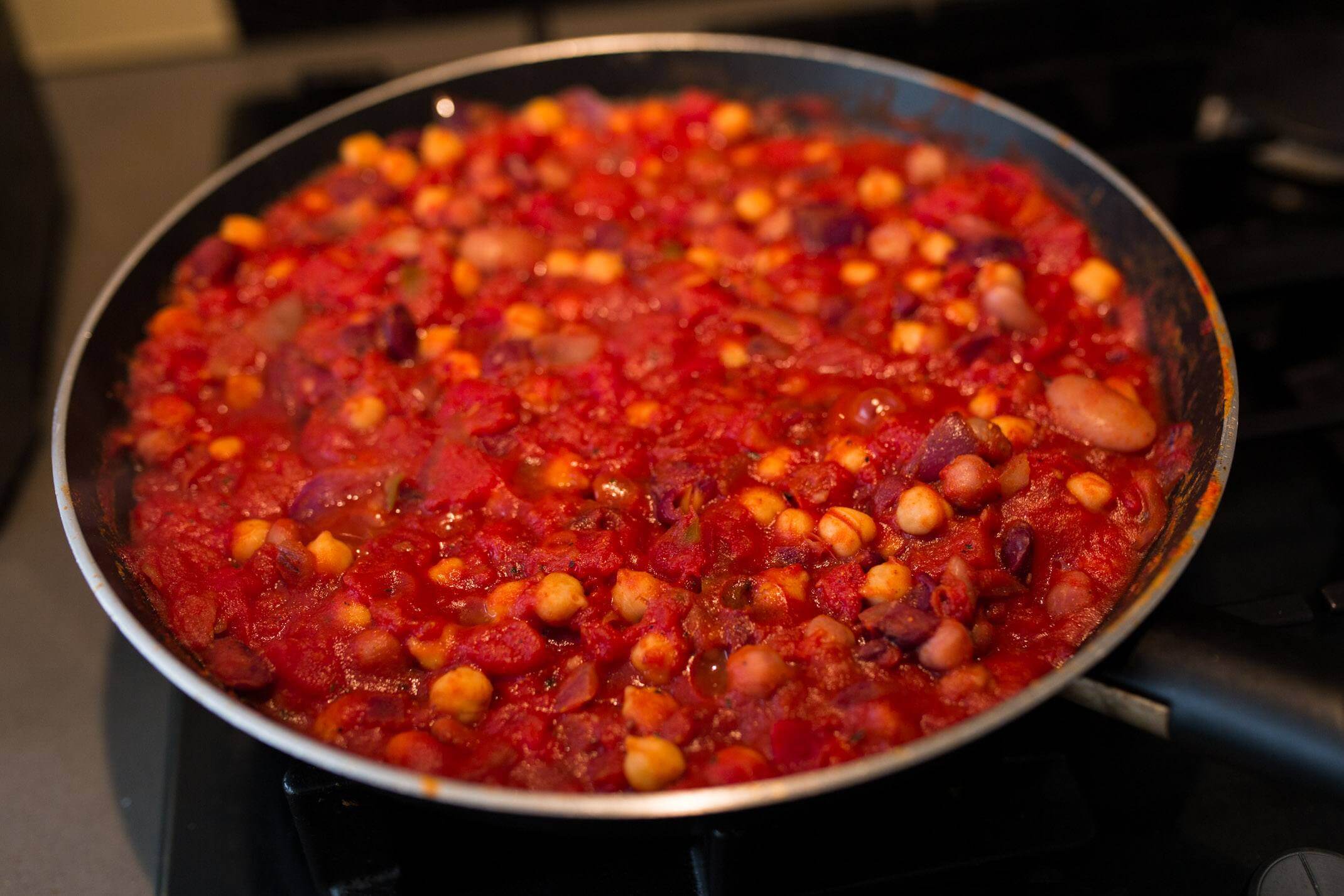 A quick cajun chickpea and tomato dish recipe