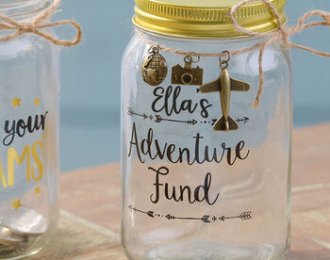 Personalised Glass Savings Jar
