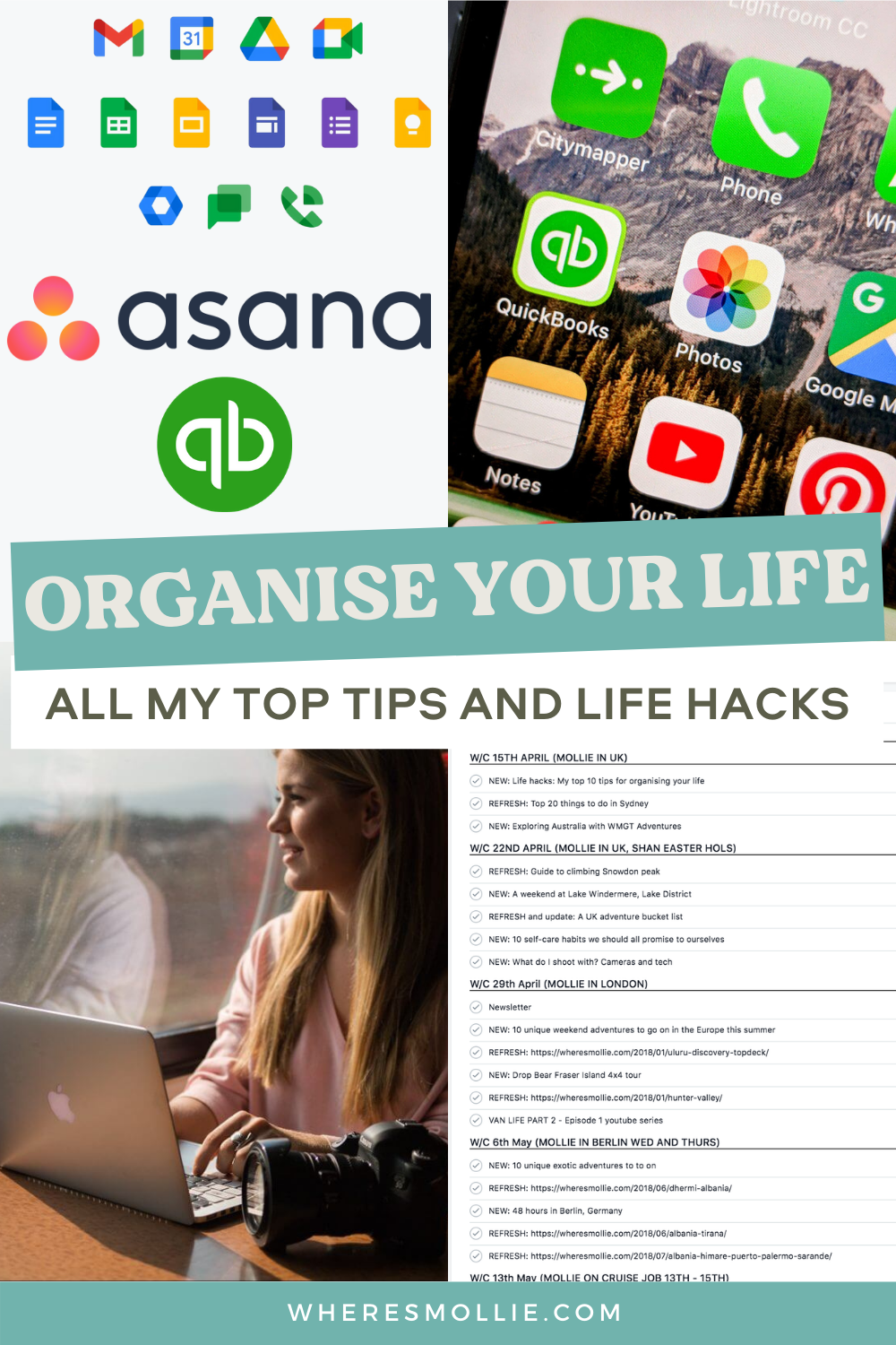 My top 10 tips and apps for organising your life