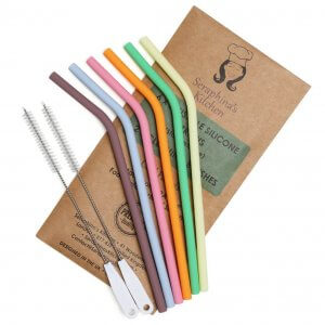 Silicone reusable straws