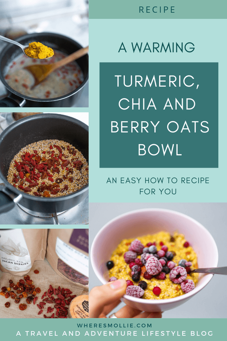 RECIPE: A warming turmeric, chia and berry oats bowl
