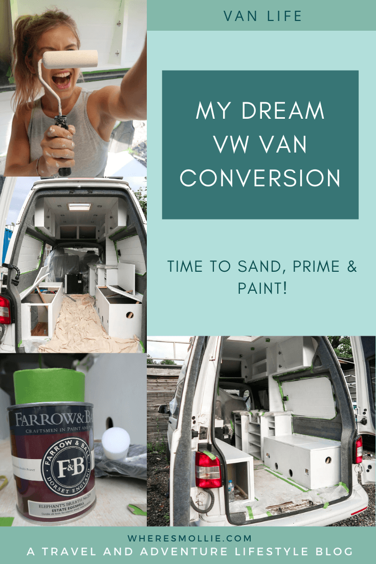 My dream VW van conversion - Ep.4: Sand, prime & paint