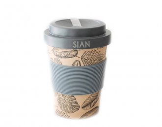 Personalised bamboo travel mug