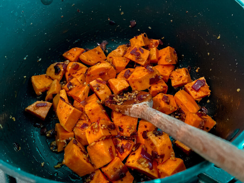 RECIPE: Sweet potato, lentil and turmeric stew