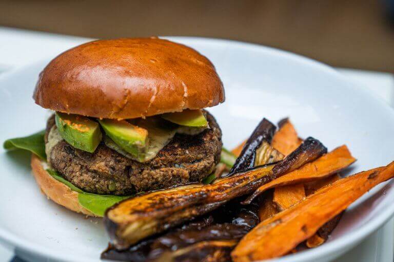 Vegan black bean and chickpea burgers