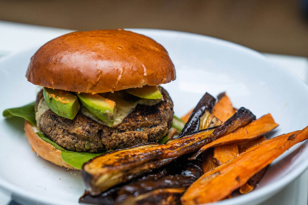 Vegan black bean and chickpea burgers