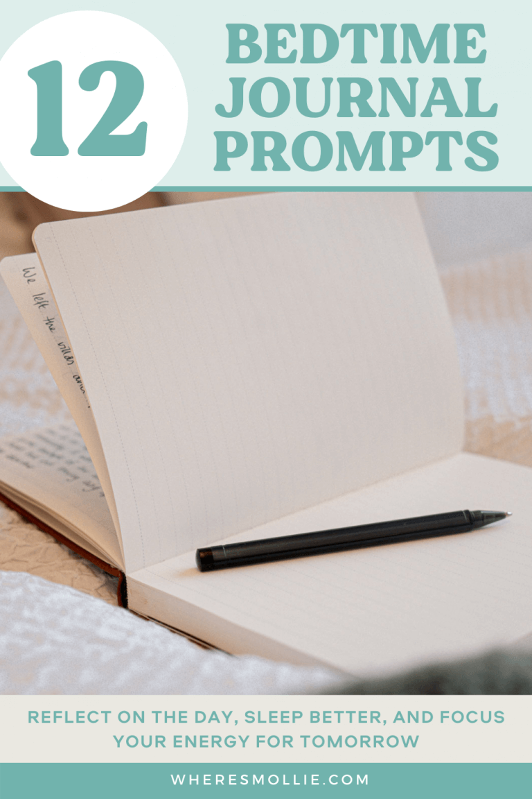 12 bedtime journal prompts