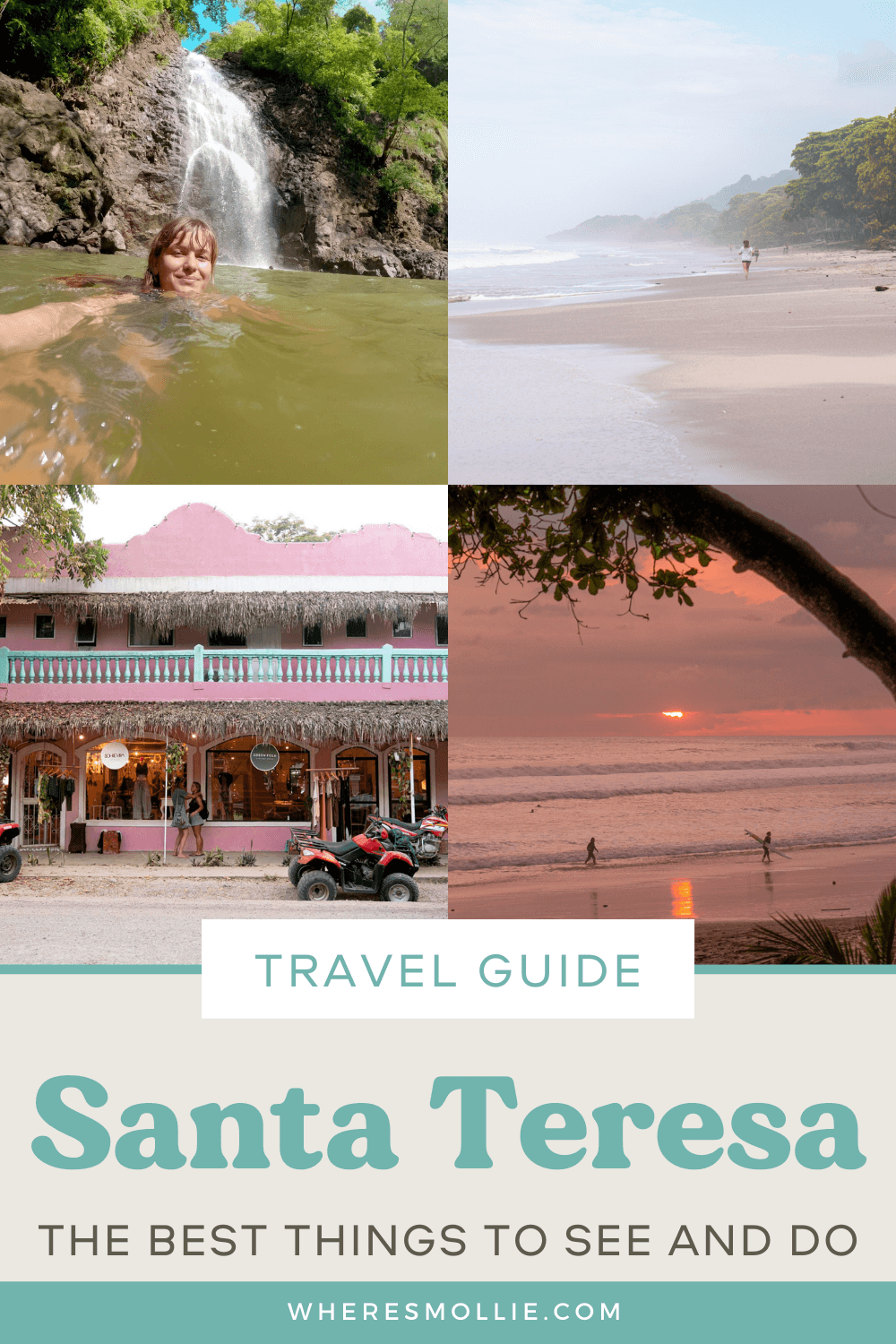 Tourists on the main strip of Santa Teresa on south coast of the