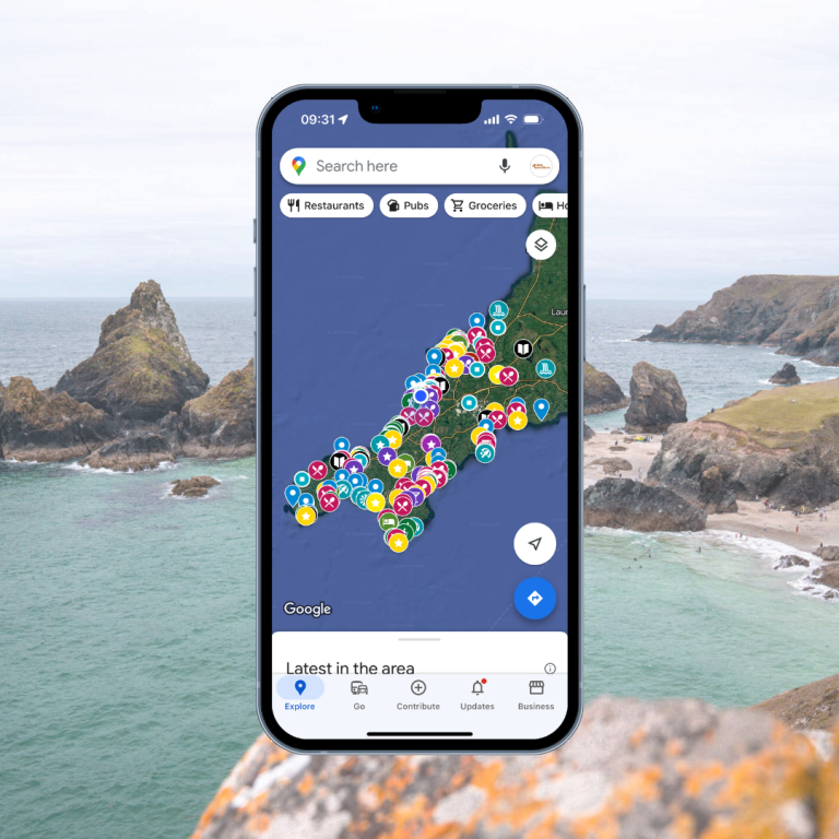 Cornwall Google Map Legend