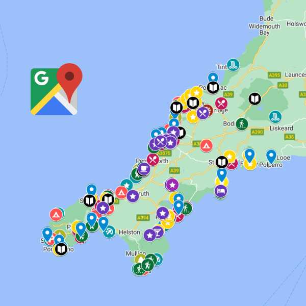 Cornwall google map legend