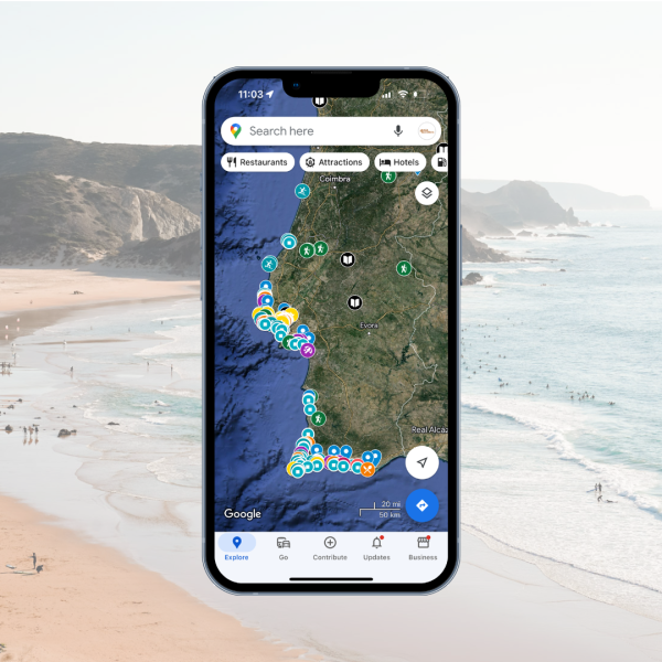 Portugal Google Map Legend