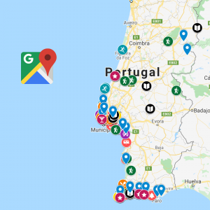 Mapas de Nazaré - Portugal