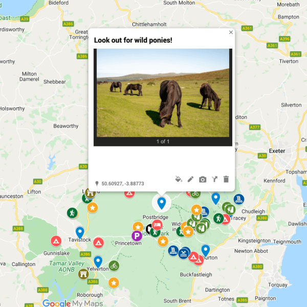 UK National Parks Google Map Legend
