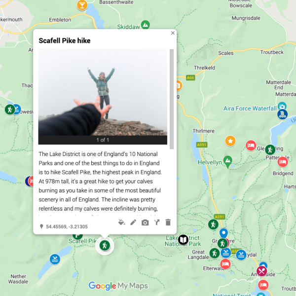 UK National Parks Google Map Legend