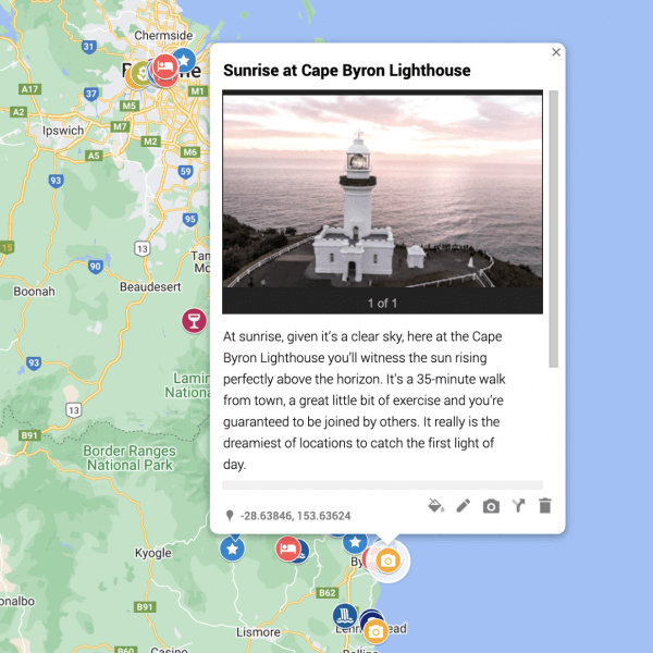 Australia Google Map Legend