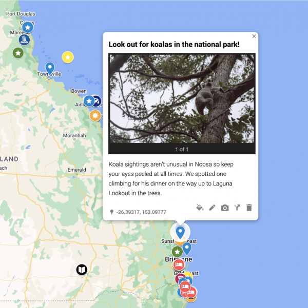 Australia Google Map Legend