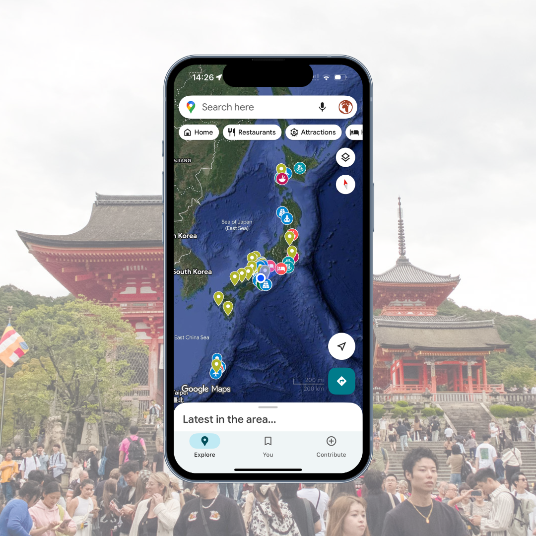 Japan google map legend