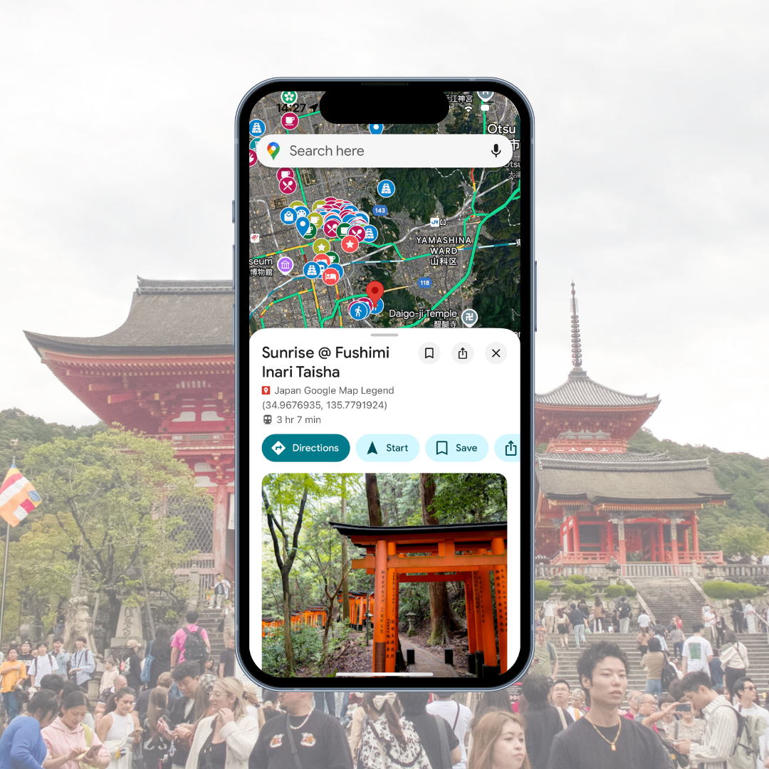 Japan google map legend