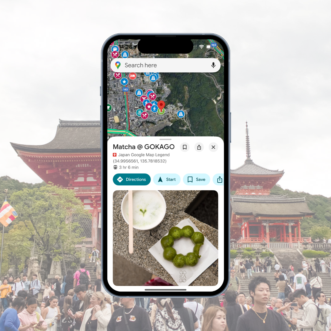 Japan google map legend